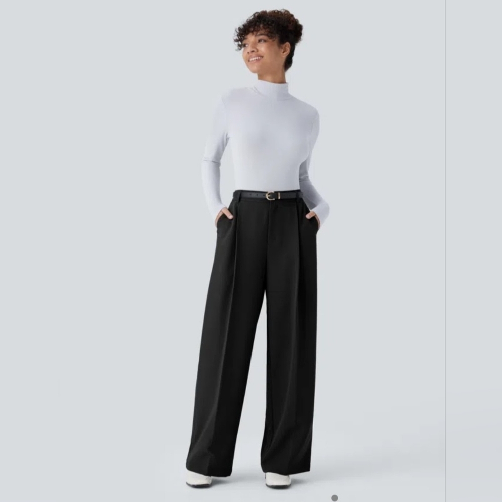 Elegant Black Wide-Leg Pants